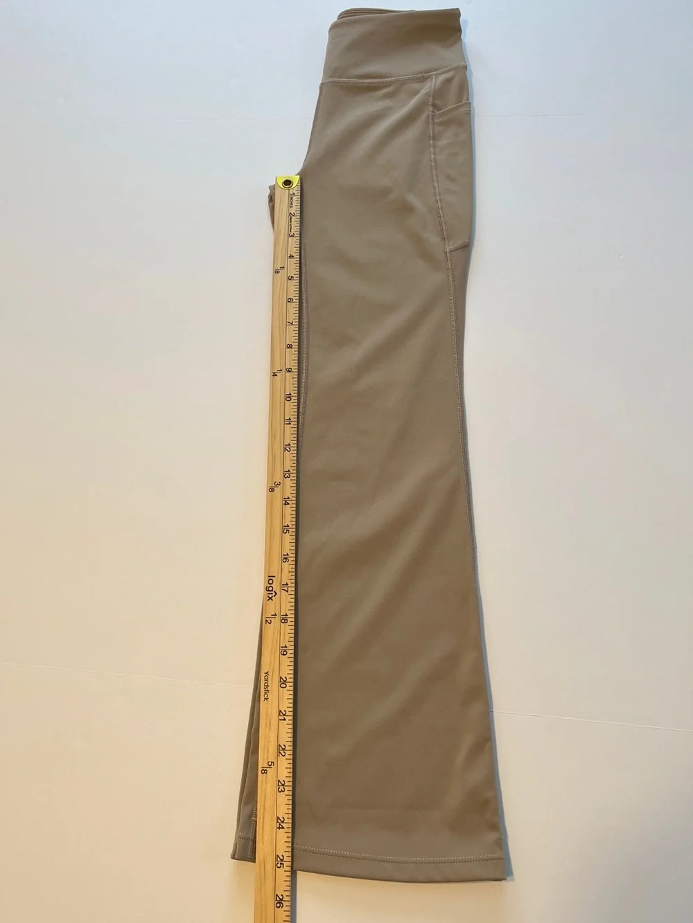 Iuga Kids Wide-Leg Active leggings size M/14 Khaki stretch with pockets new